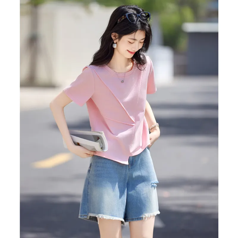 Flowers In Water Regular T Shirt Women's-4