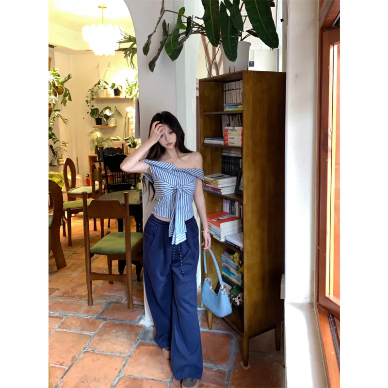 Flowers in water Shirts Women's Blue-1