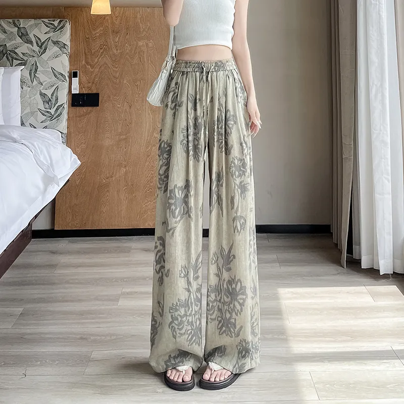 Flowers In Water Casual Pants Women's-11