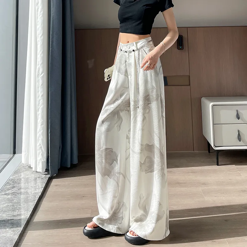 Flowers In Water Casual Pants Women's-1