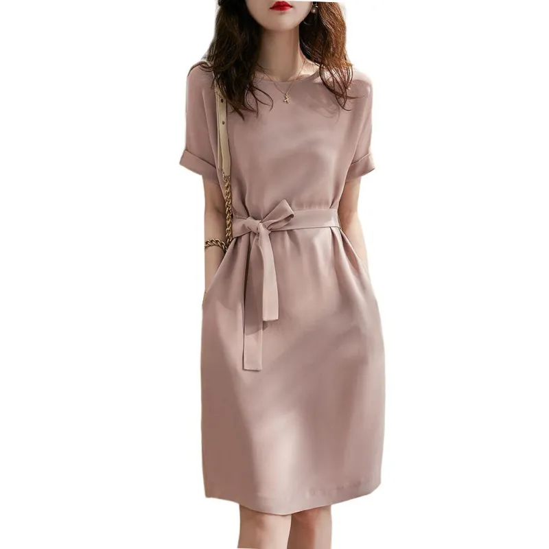 Flowers In Water Short Sleeved Dress Women's-1