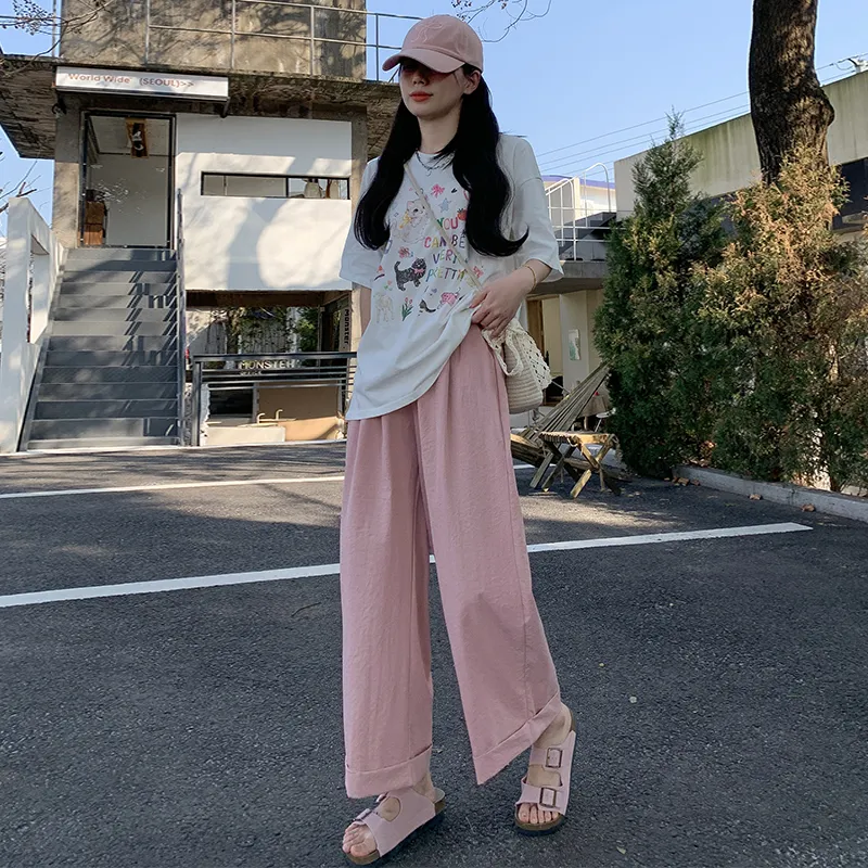 Flowers In Water Casual Pants Women's-6