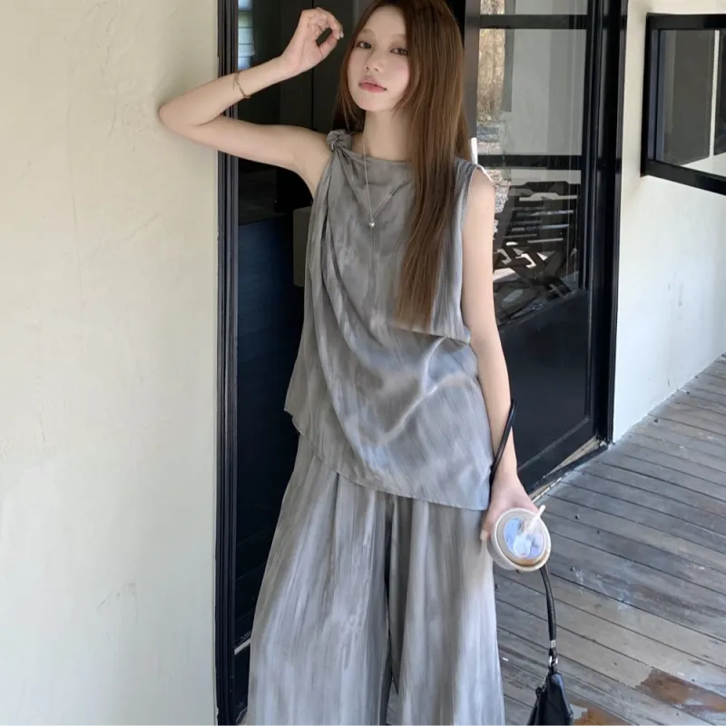 Flowers In Water Casual Suit Women's-3