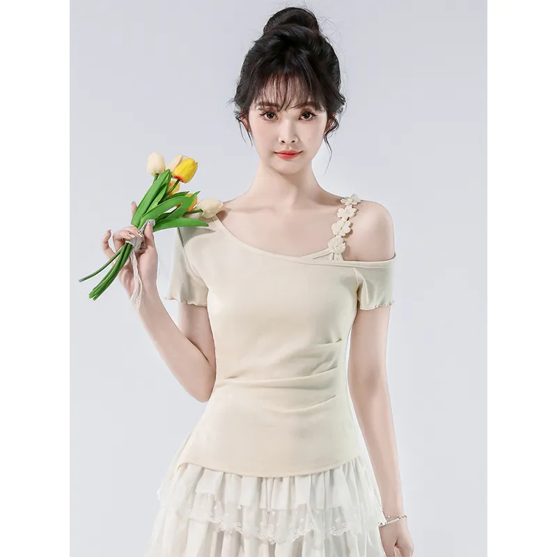 Flowers In Water Regular T Shirt Women's-4