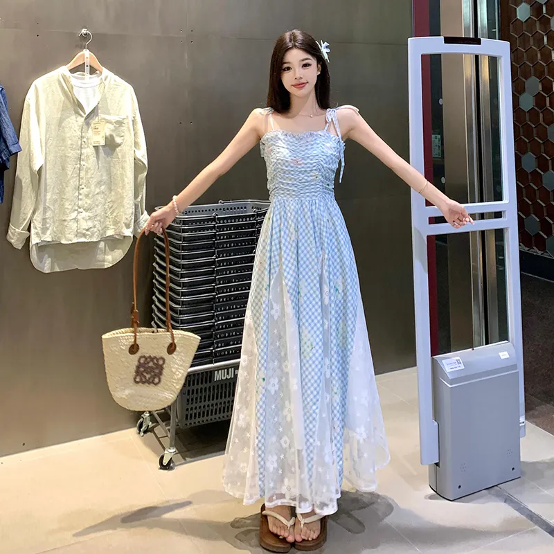 Flowers In Water Slip Dress Women's-4