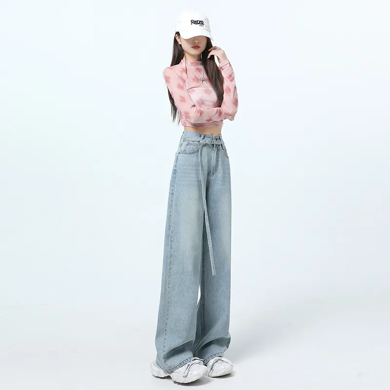 Flowers In Water Jeans Women's Glacier Blue-2
