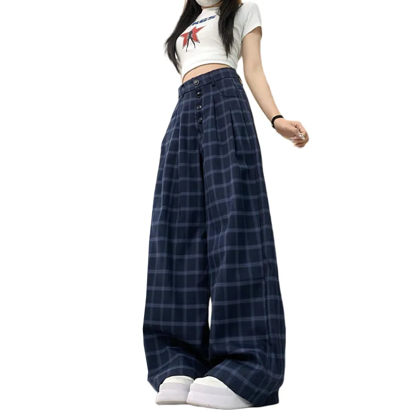 Flowers In Water Casual Pants Women's Blue-3