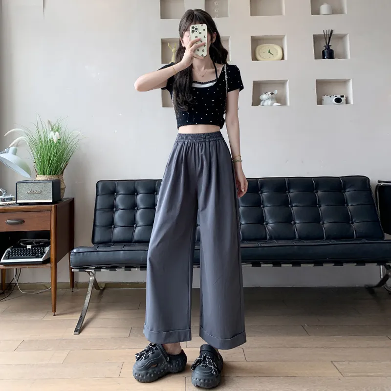 Flowers In Water Casual Pants Women's-18