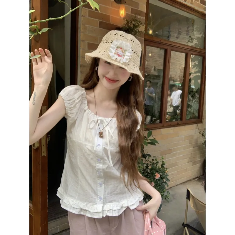 Flowers in water Shirts Women's White-2