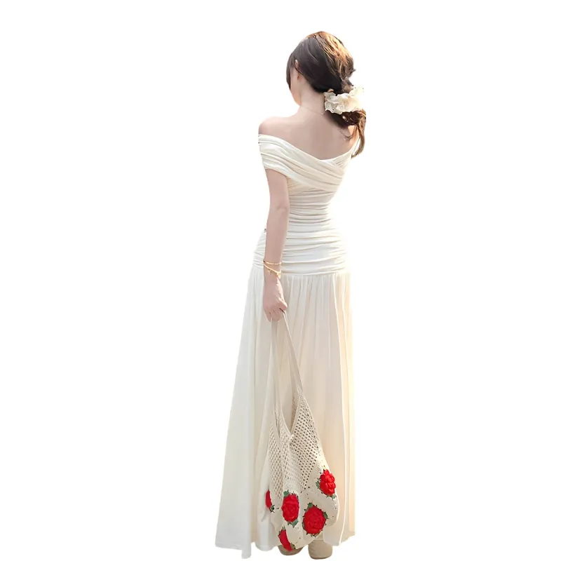 Flowers In Water Skirt Set Women's White-0