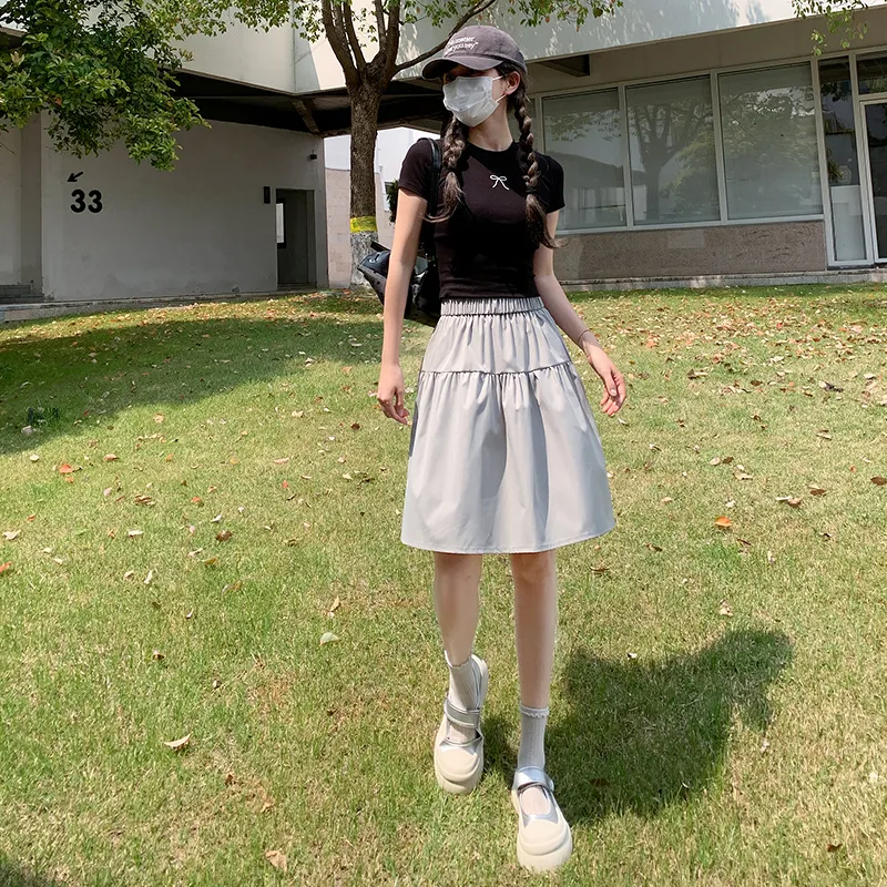 Flowers In Water Casual Short Skirts Women's-8