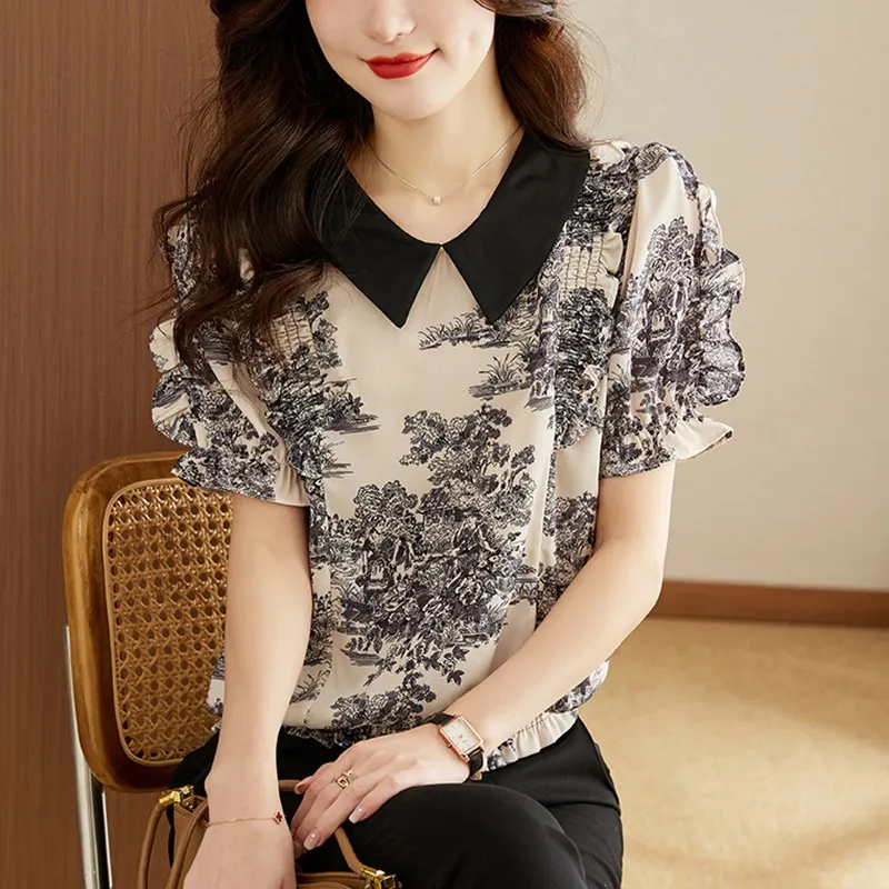Flowers in water Shirts Women's Image Color-3
