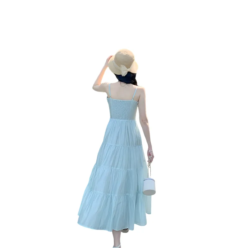 Flowers In Water Slip Dress Women's-5