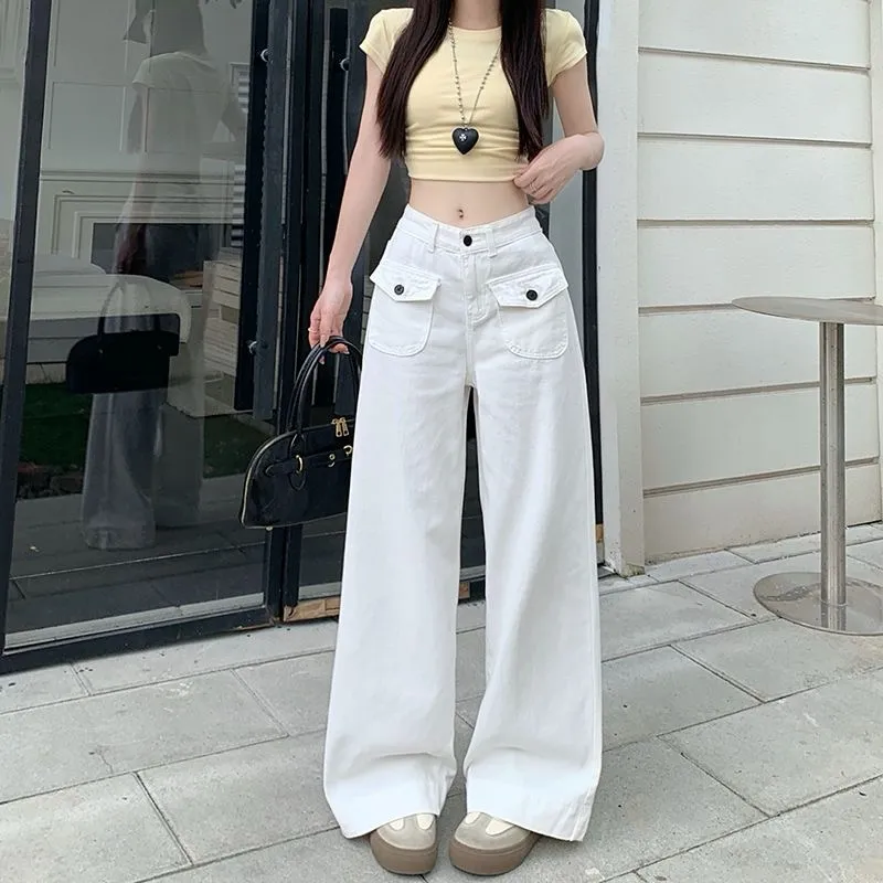 Flowers in water Jeans Women's Image Color-3