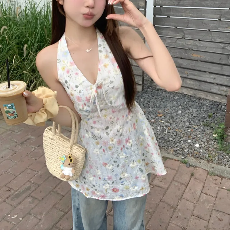 Flowers In Water T Shirt Women's-3