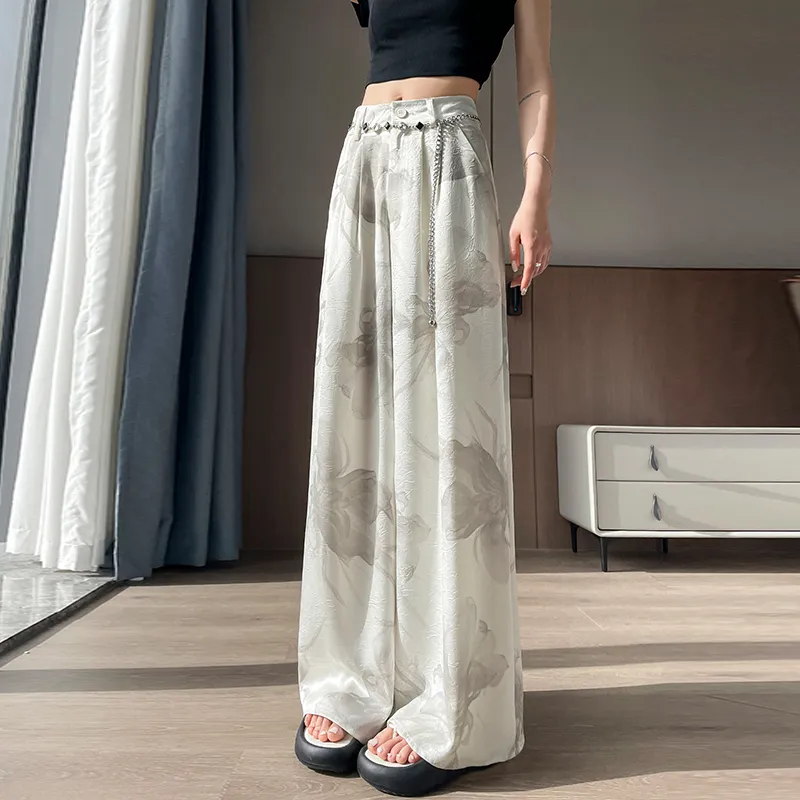 Flowers In Water Casual Pants Women's-4