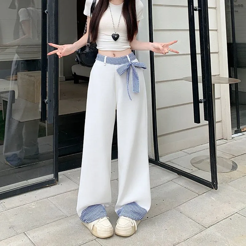 Flowers in water Jeans Women's White-3