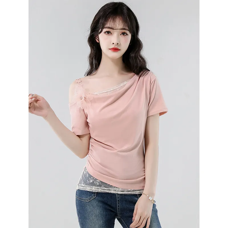 Flowers In Water Regular T Shirt Women's-2
