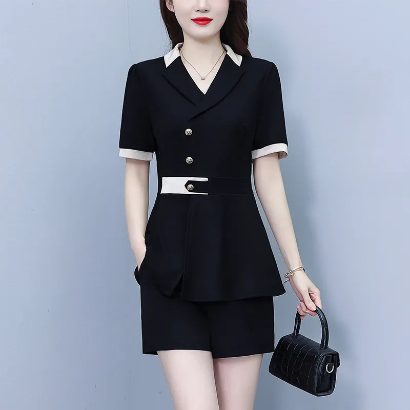 Flowers In Water Casual Suit Women's-5