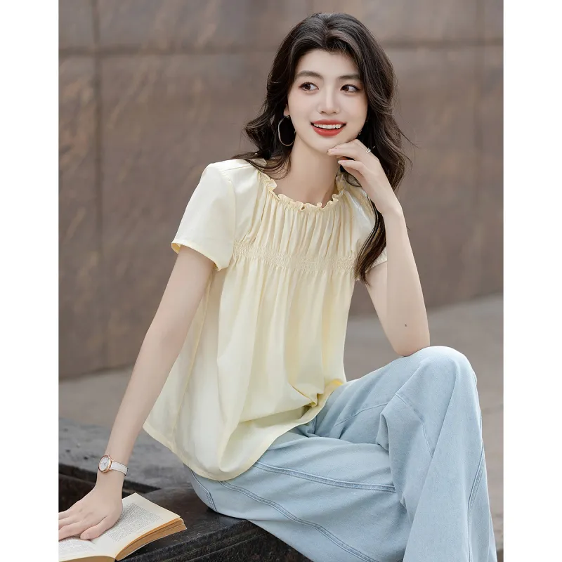 Flowers in water Shirts Women's Ecru-1