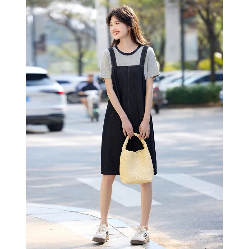 Flowers In Water Short Sleeved Dress Women's-4