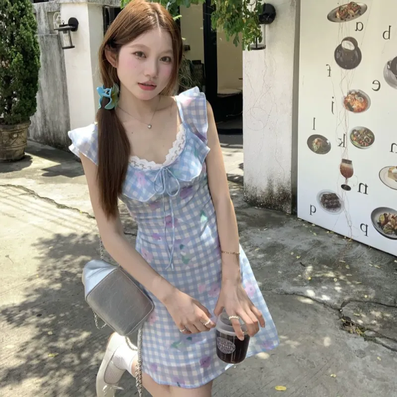 Flowers In Water Slip Dress Women's-1
