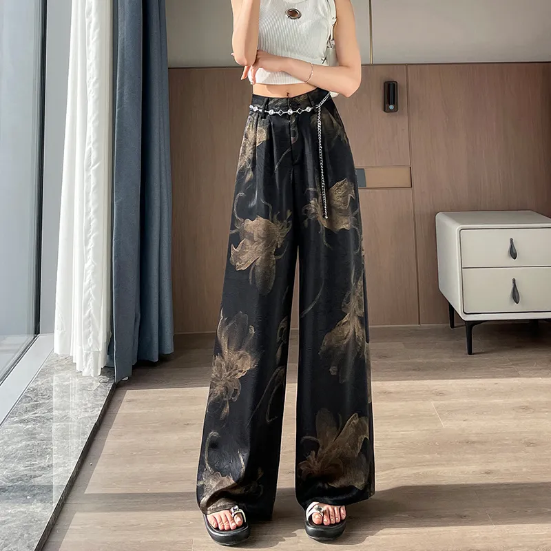 Flowers In Water Casual Pants Women's-19