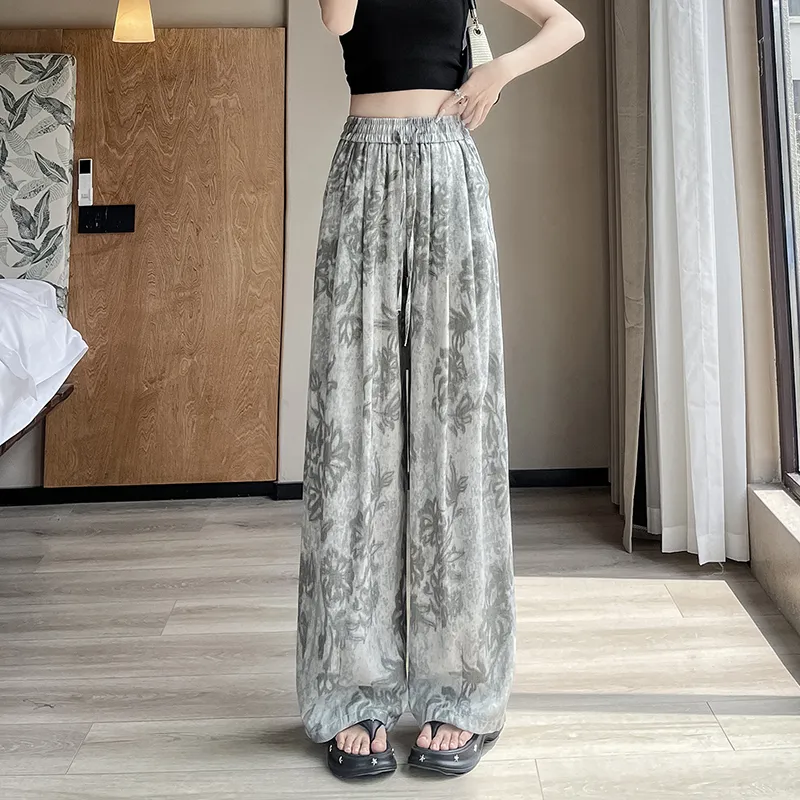 Flowers In Water Casual Pants Women's-3
