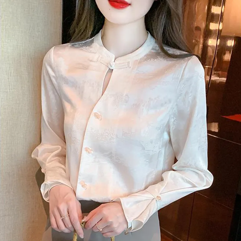 Flowers In Water Shirt Women's Apricot-1