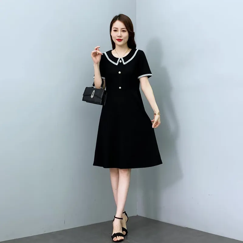 Flowers In Water Short Sleeved Dress Women's-6