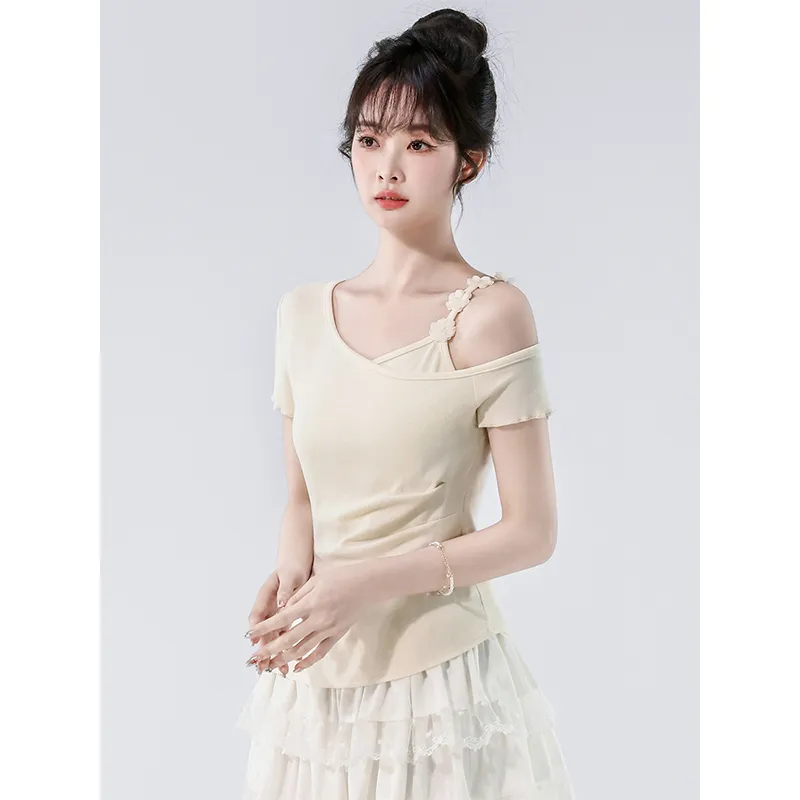 Flowers In Water Regular T Shirt Women's-2