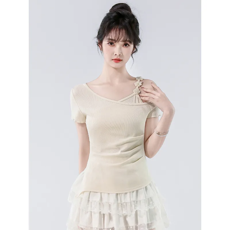 Flowers In Water Regular T Shirt Women's-3