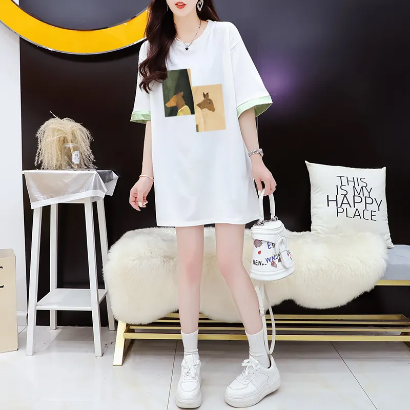 Flowers In Water Regular T Shirt Women's-3