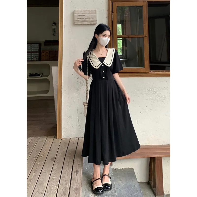 Flowers In Water Short Sleeved Dress Women's-2