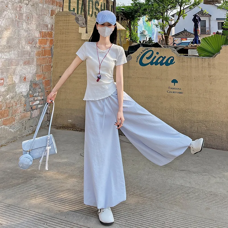 Flowers In Water Casual Pants Women's-5