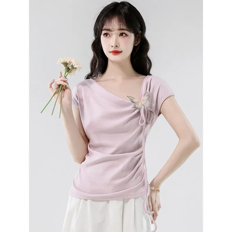 Flowers In Water Regular T Shirt Women's-4