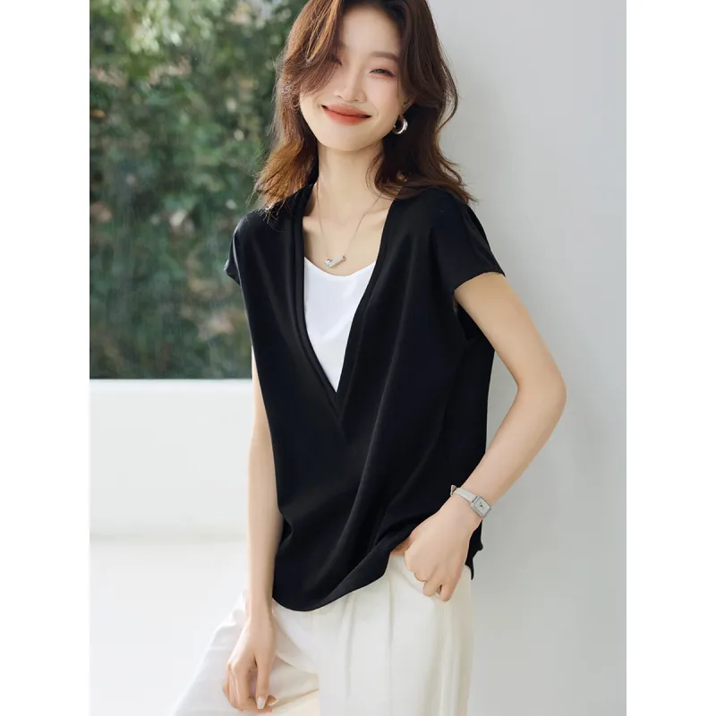 Flowers In Water Regular T Shirt Women's-2