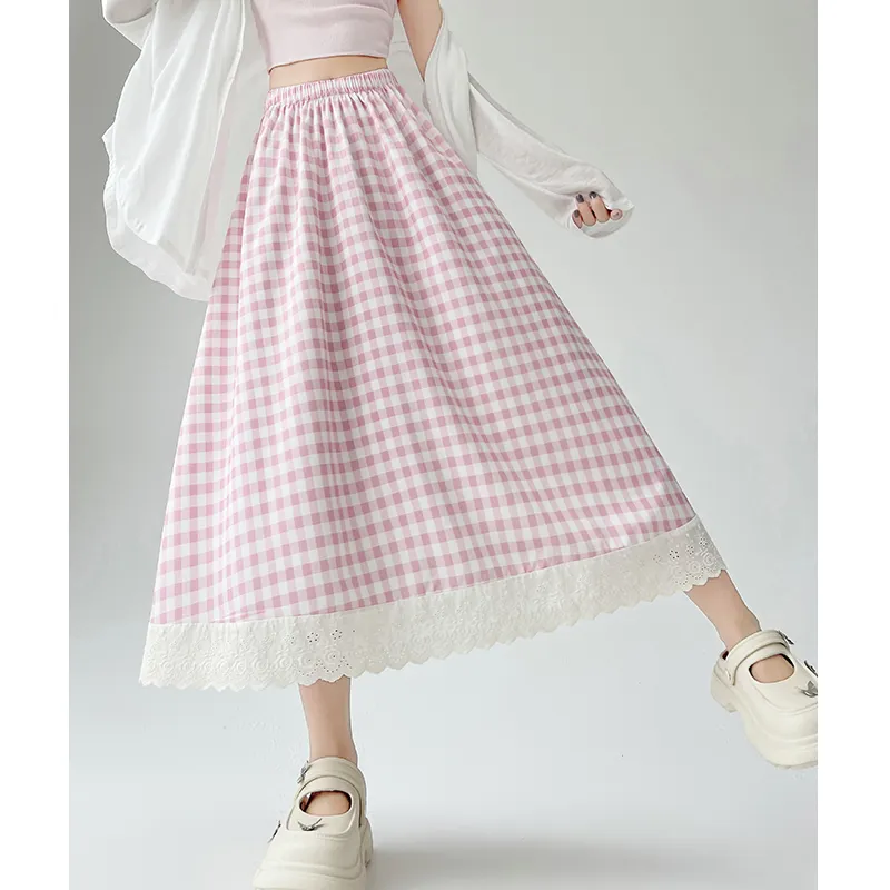 Flowers In Water Casual Long Skirt Women's-8