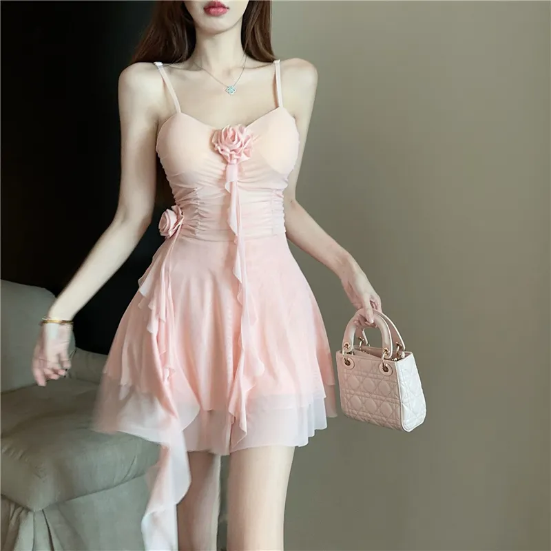 Flowers In Water Slip Dress Women's-7