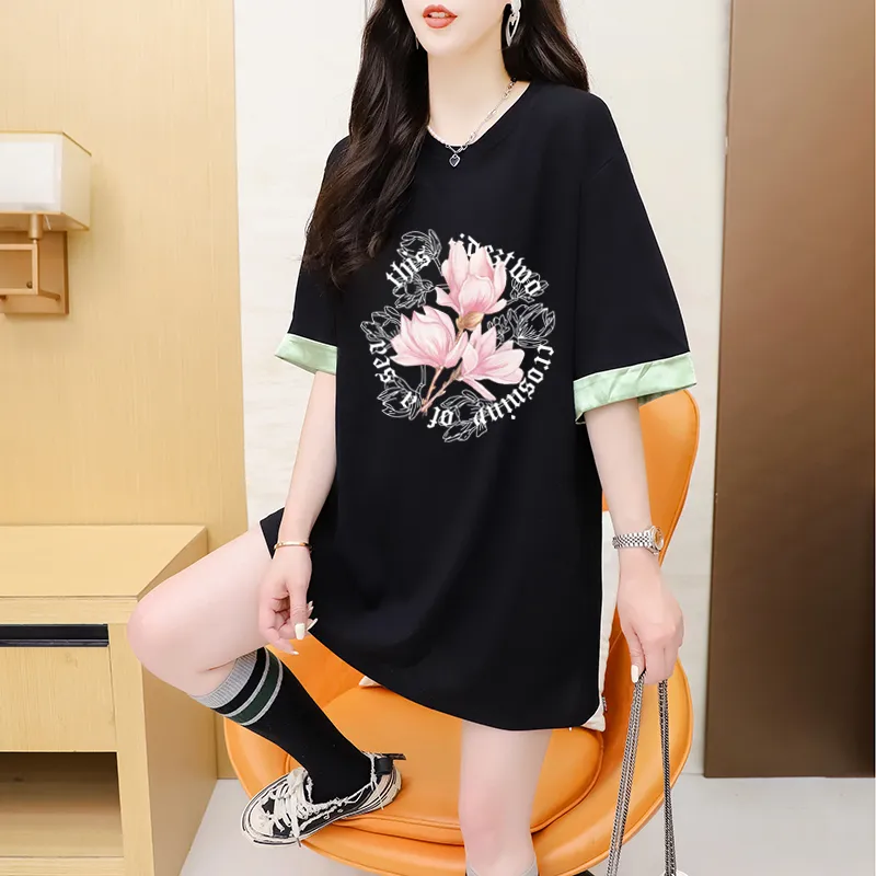 Flowers In Water Regular T Shirt Women's-8
