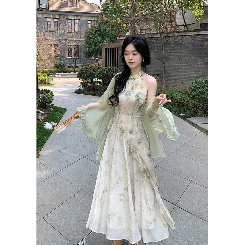 Flowers In Water Skirt Set Women's-4