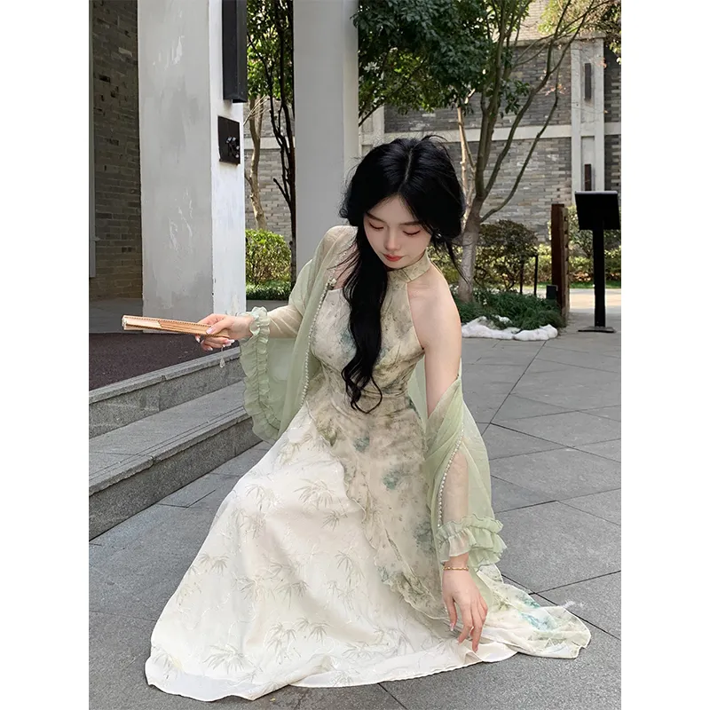 Flowers In Water Skirt Set Women's-1
