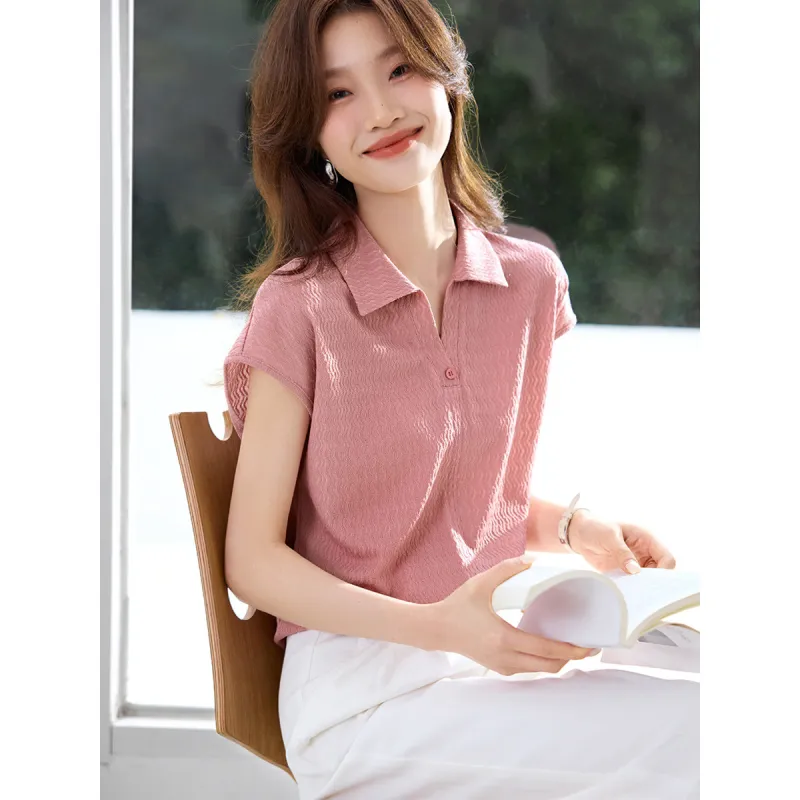 Flowers in water Shirts Women's Pink-2