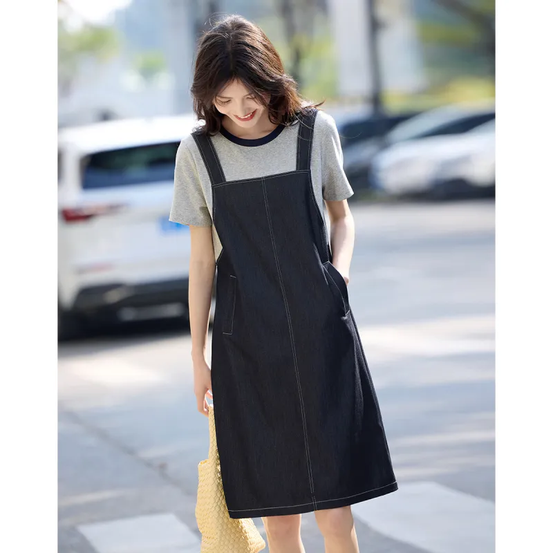 Flowers In Water Short Sleeved Dress Women's-3