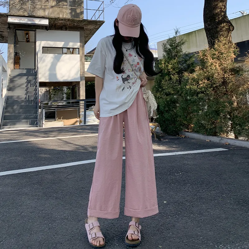 Flowers In Water Casual Pants Women's-5