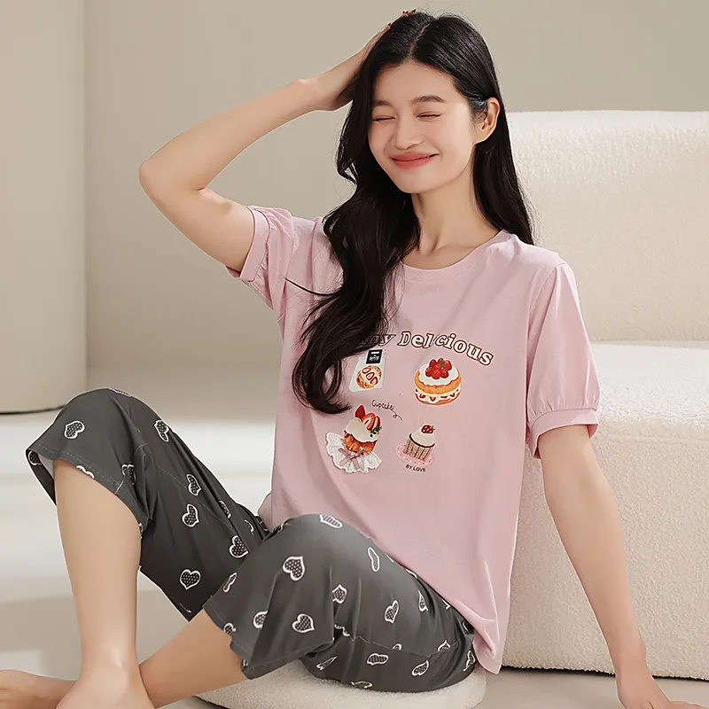 XIAFENYAN Pajama Set Women's Pink-4