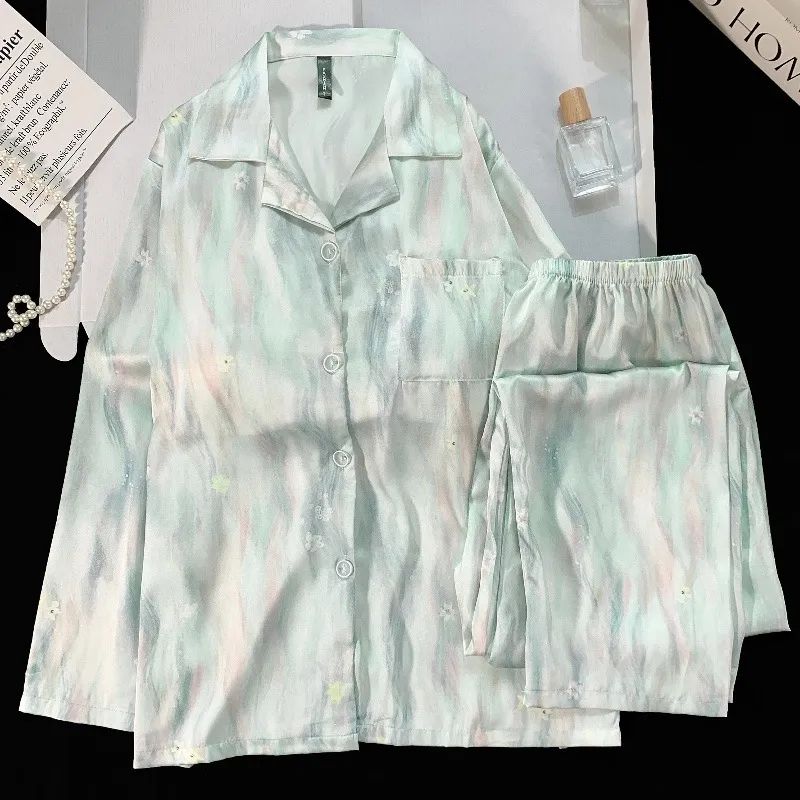 XIAFENYAN Pajama Set Women's Blue-7