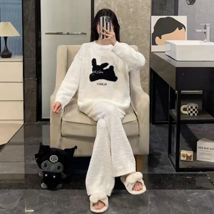 XIAFENYAN Pajama Set Women's Shopping Bag White-1
