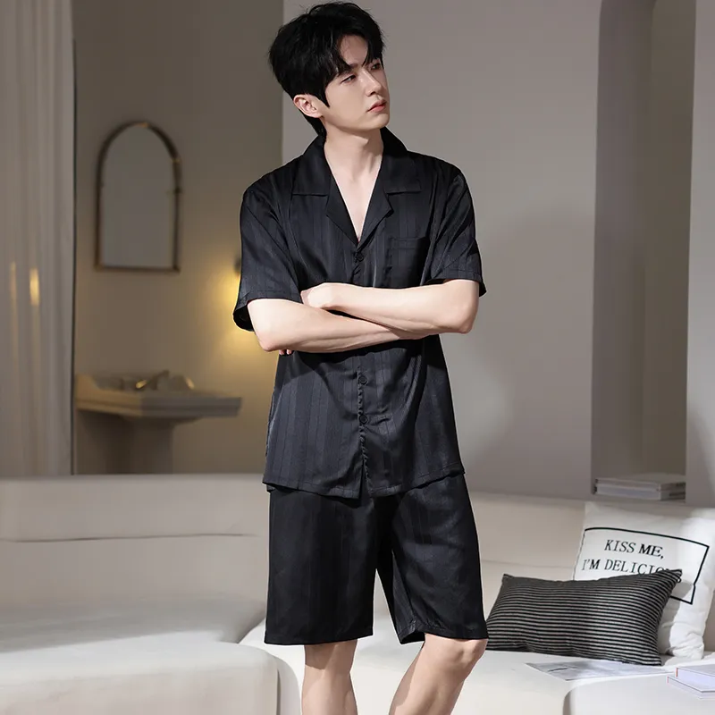 XIAFENYAN Pajama Set Unisex Black-6