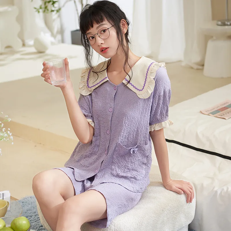 XIAFENYAN Pajama Set Women's Purple-5